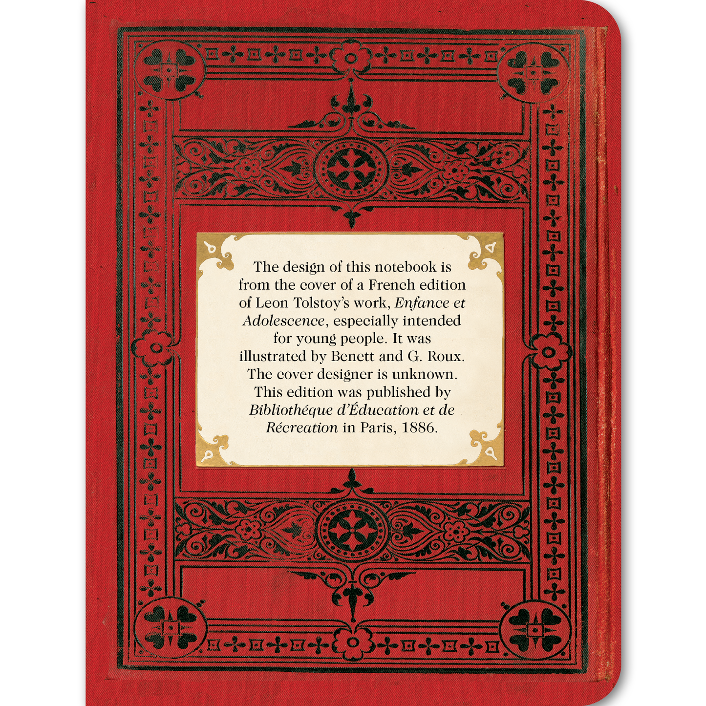 Red and Gold Art Deco - Vintage Book Cover Notebook - r. h. ballard shop & gallery