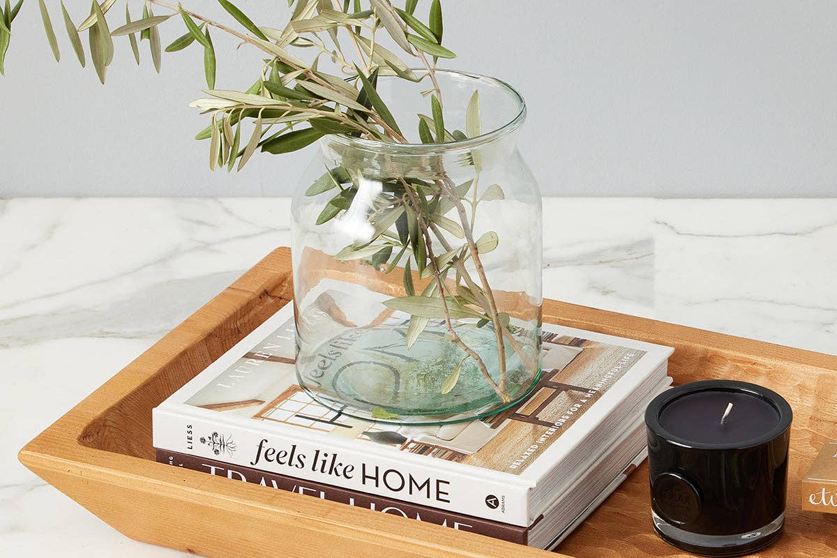 Clear Glass Mason Jar Vase