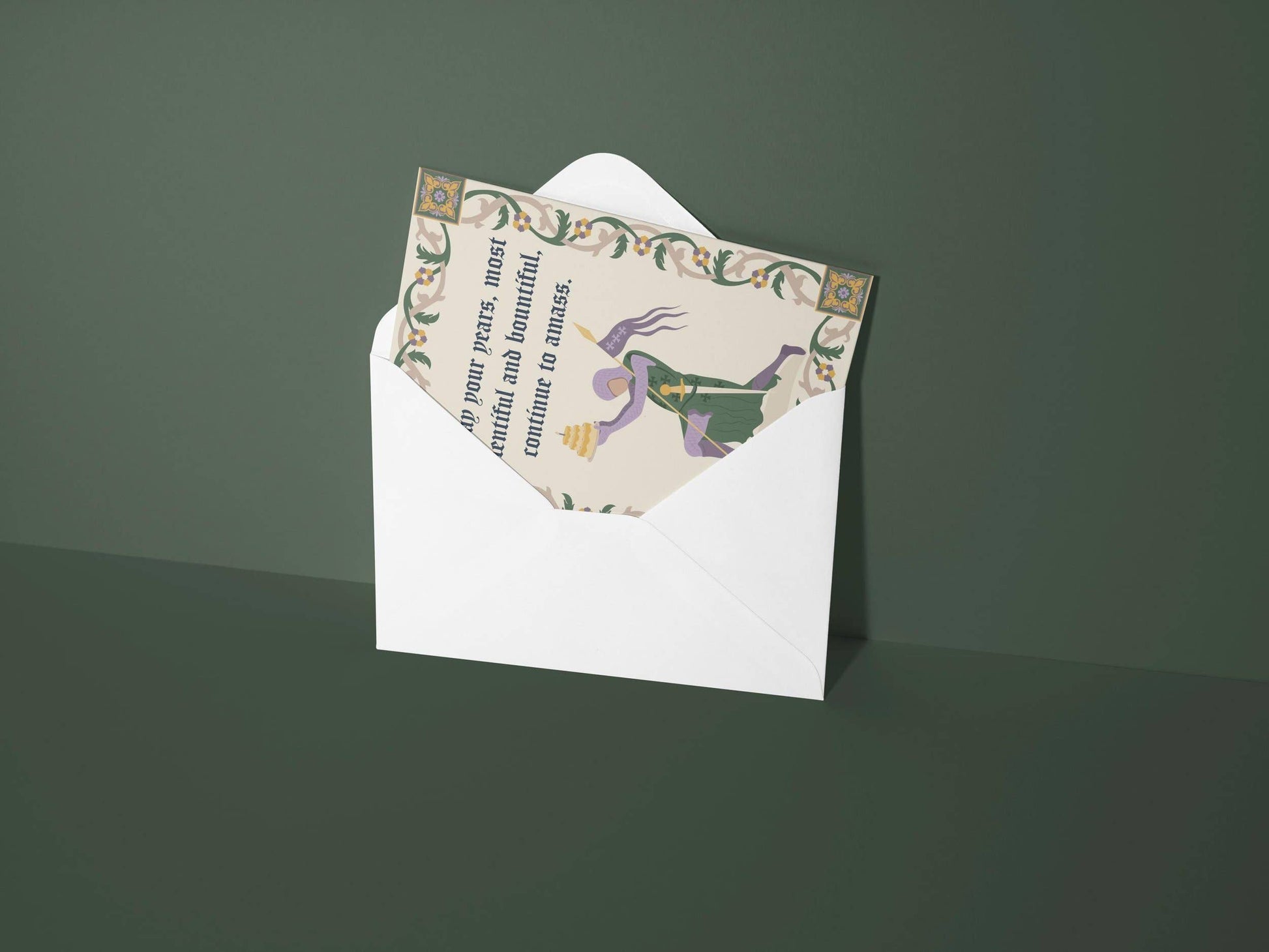 Knight Birthday - Funny Medieval Birthday Card - Lord - r. h. ballard shop & gallery