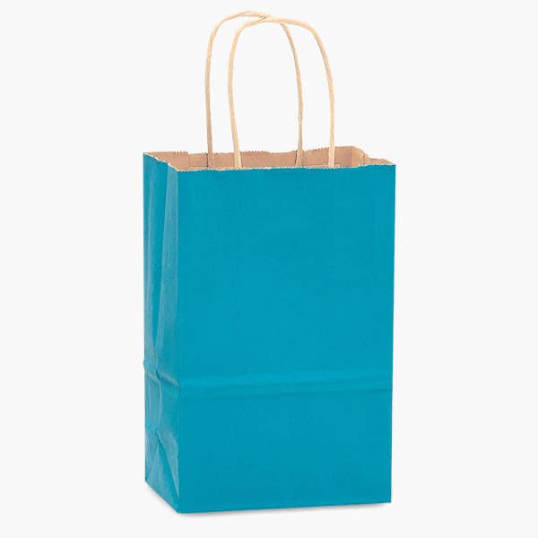 Recycled Kraft Color Paper Retail Shopping Bags: Black / 100 Pack / Cub 8x4.75x10.5" - r. h. ballard shop & gallery