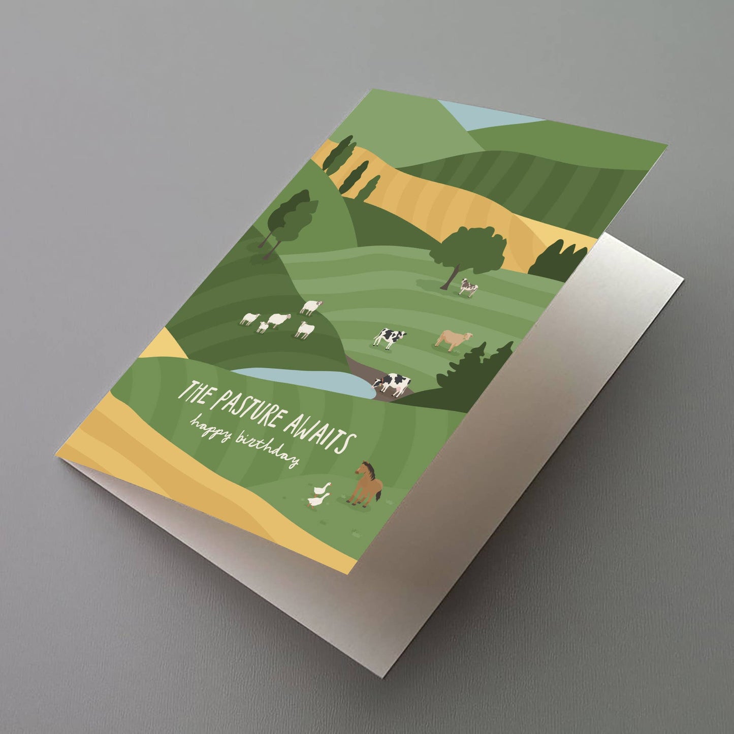 The Pasture Awaits - Funny Birthday Card - Deadpan Humor - r. h. ballard shop & gallery