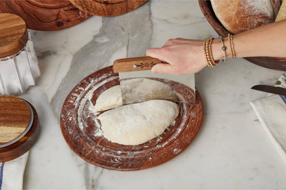 Bench Scraper for Dough, Wood Handle