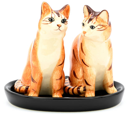 SALT AND PEPPER SHAKER Orange Tabby