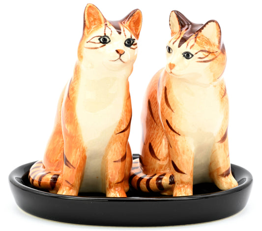SALT AND PEPPER SHAKER Orange Tabby