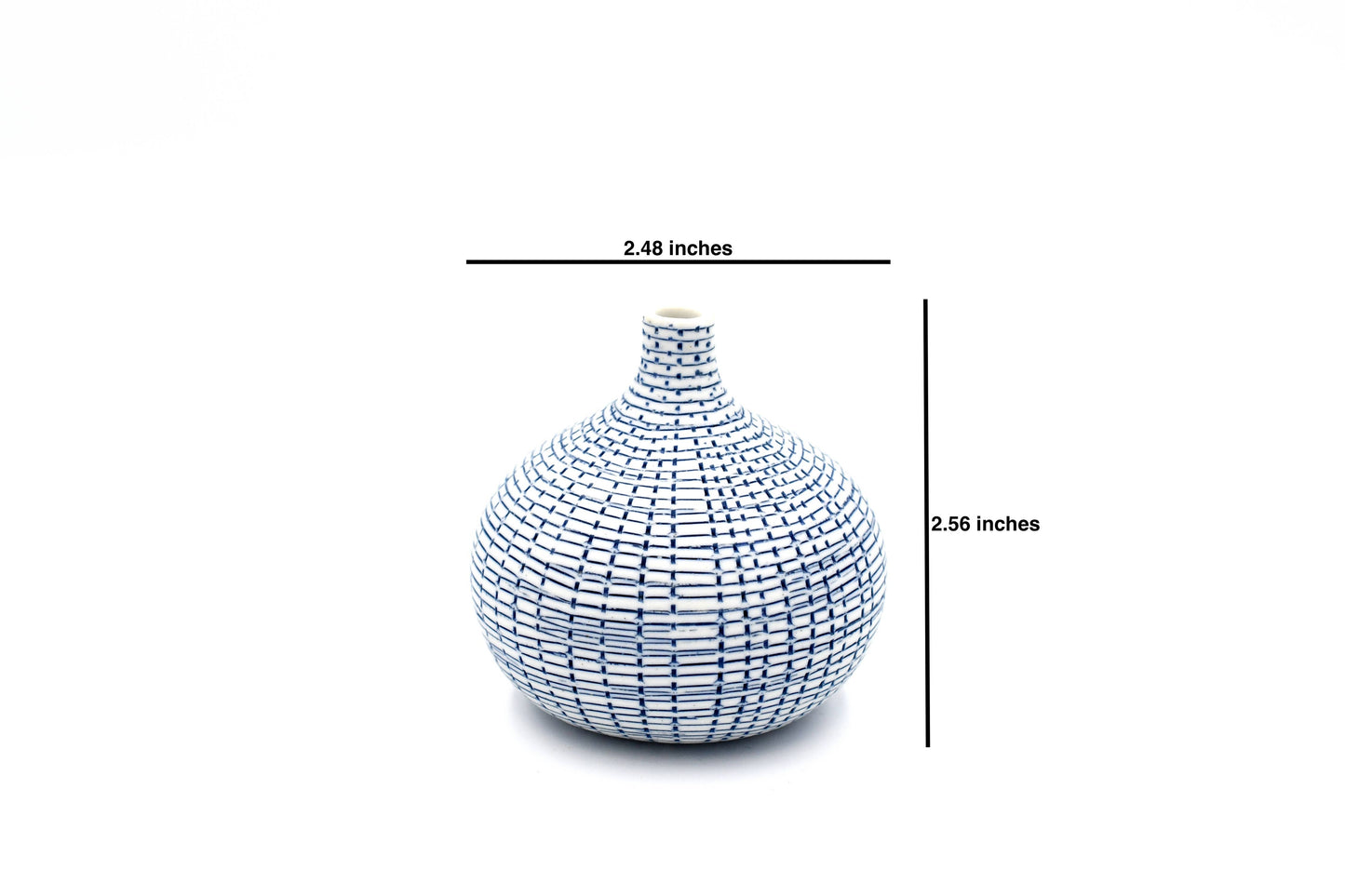 CONGO S-Basket Weave Porcelain Bud Vase