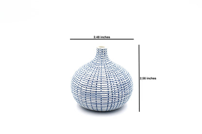 CONGO S-Basket Weave Porcelain Bud Vase