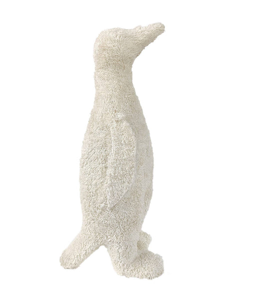 Lg Knitted Boucle White Penguin Dia 10.2" - r. h. ballard shop & gallery