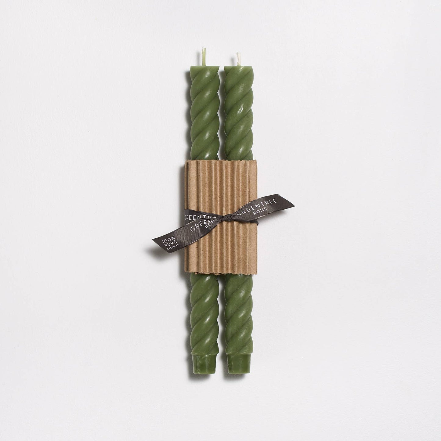 Sage Beeswax Rope Taper, 10", Set of 2