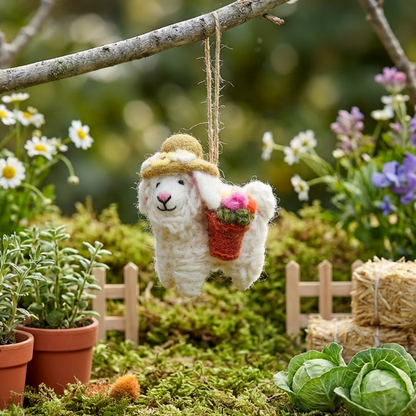 Handmade Felt Sofia the Spring Sheep Easter Decoration - r. h. ballard shop & gallery