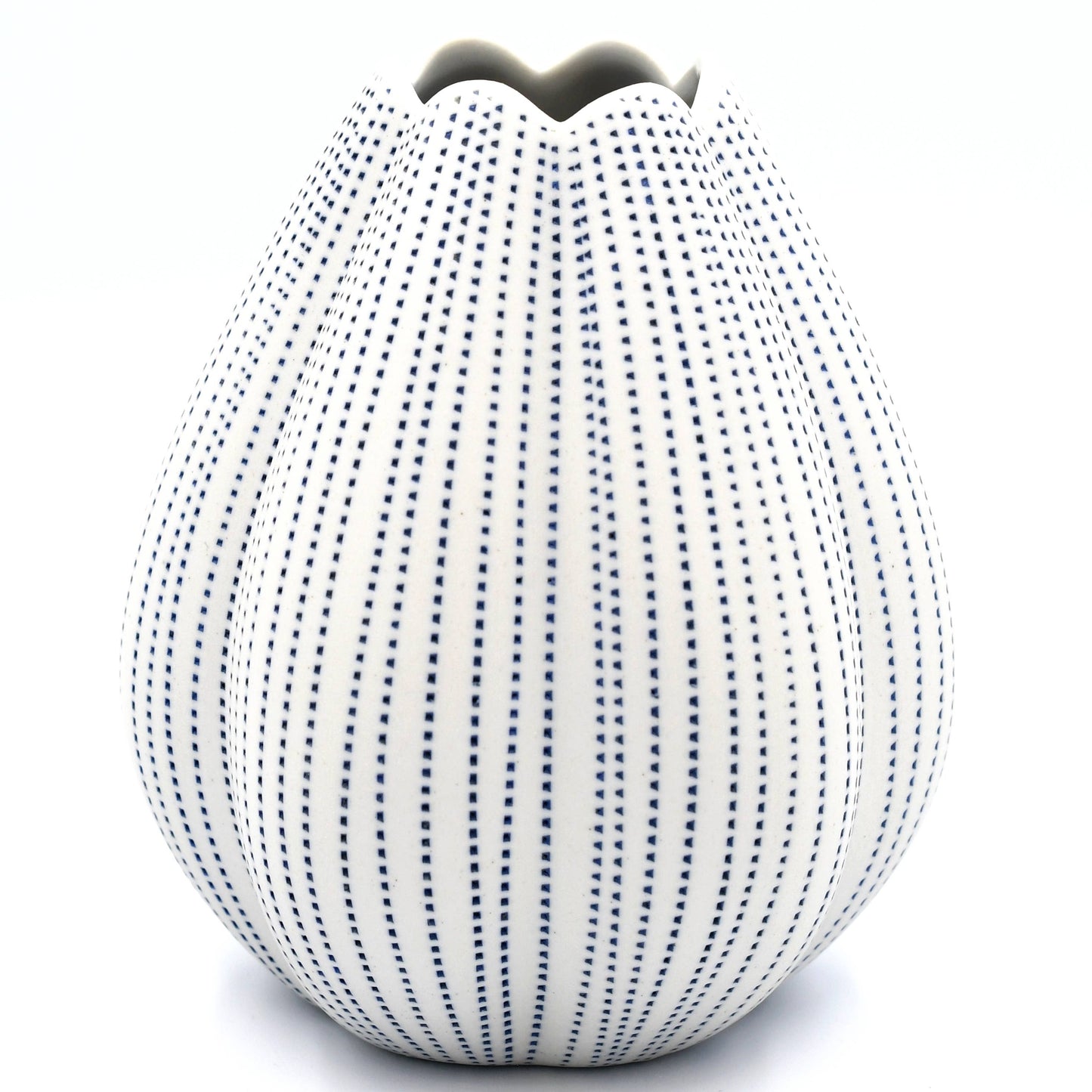 1284W26 CHAMPA S-Handcrafted Porcelain Vase