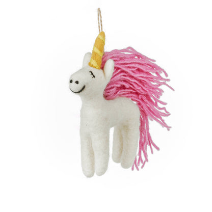 Handmade Felt Mystic Unicorn Hanging Decoration - r. h. ballard shop & gallery