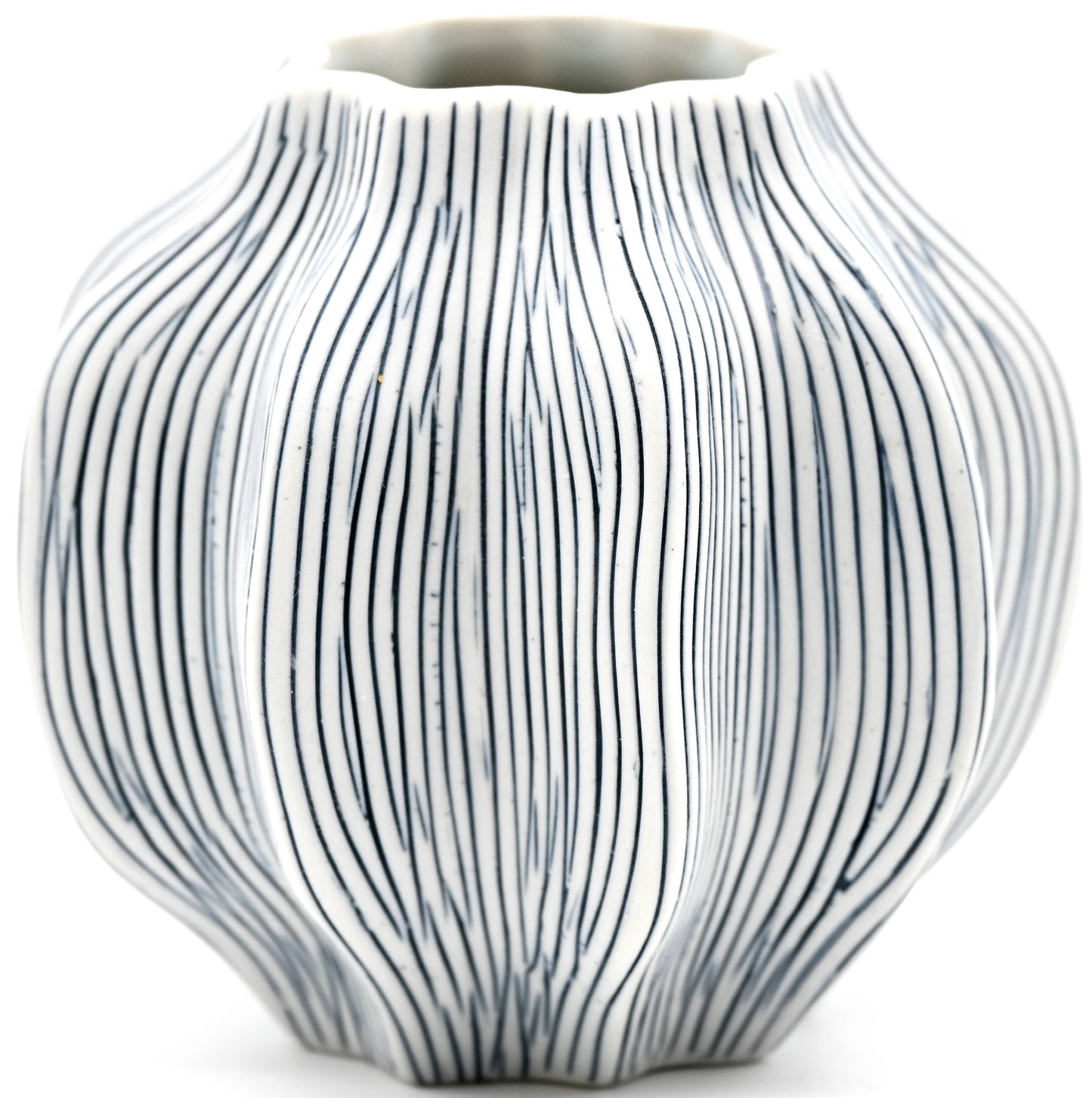 MAFA Blue Stripe Handcrafted Porcelain Vase - r. h. ballard shop & gallery