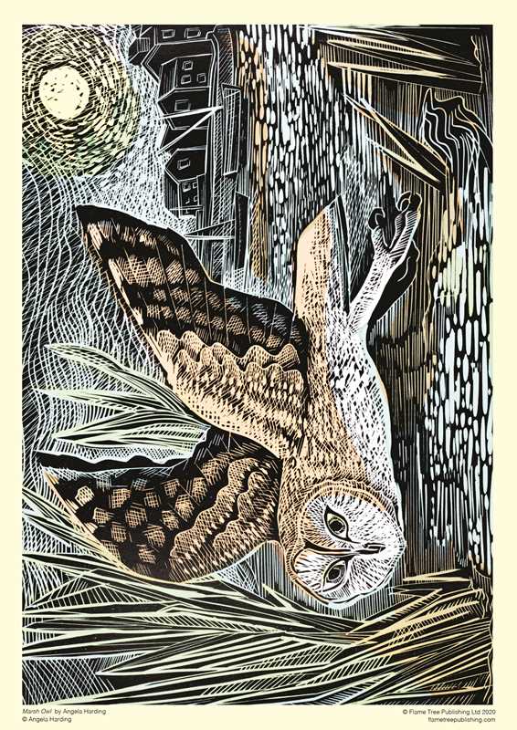 Adult Sustainable Jigsaw Puzzle Angela Harding: Marsh Owl by: Jigsaw; 1 pages / English - r. h. ballard shop & gallery