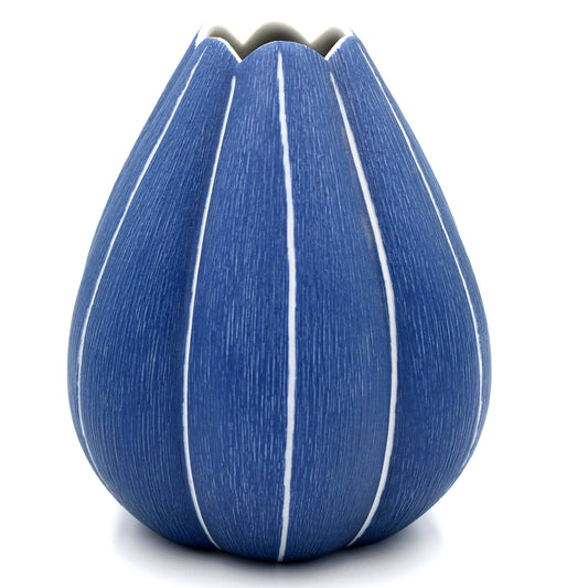 CHAMPA S Blue -Handcrafted Porcelain Vase