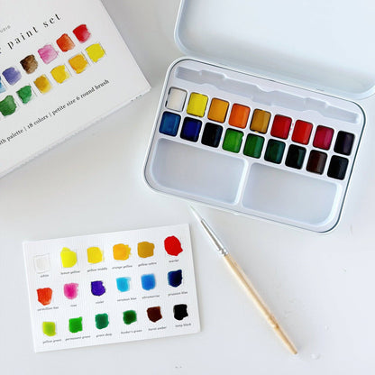 Watercolor Paint Set 18 Colors with Brush - r. h. ballard shop & gallery