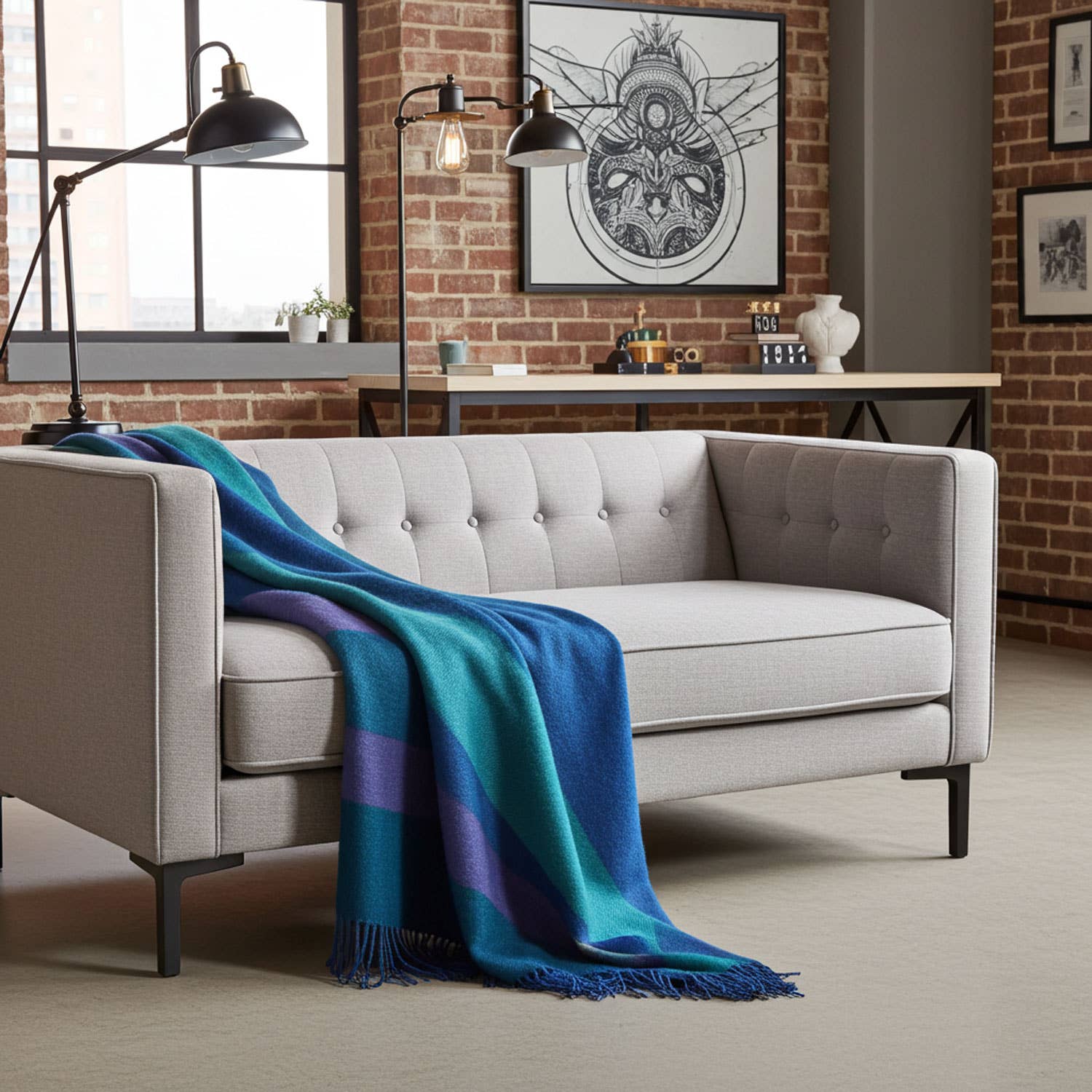 100% Baby Alpaca Throw - Adriatic - r. h. ballard shop & gallery