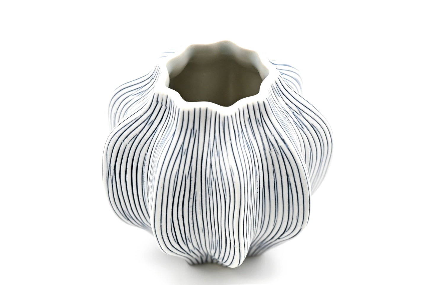 MAFA Blue Stripe Handcrafted Porcelain Vase - r. h. ballard shop & gallery