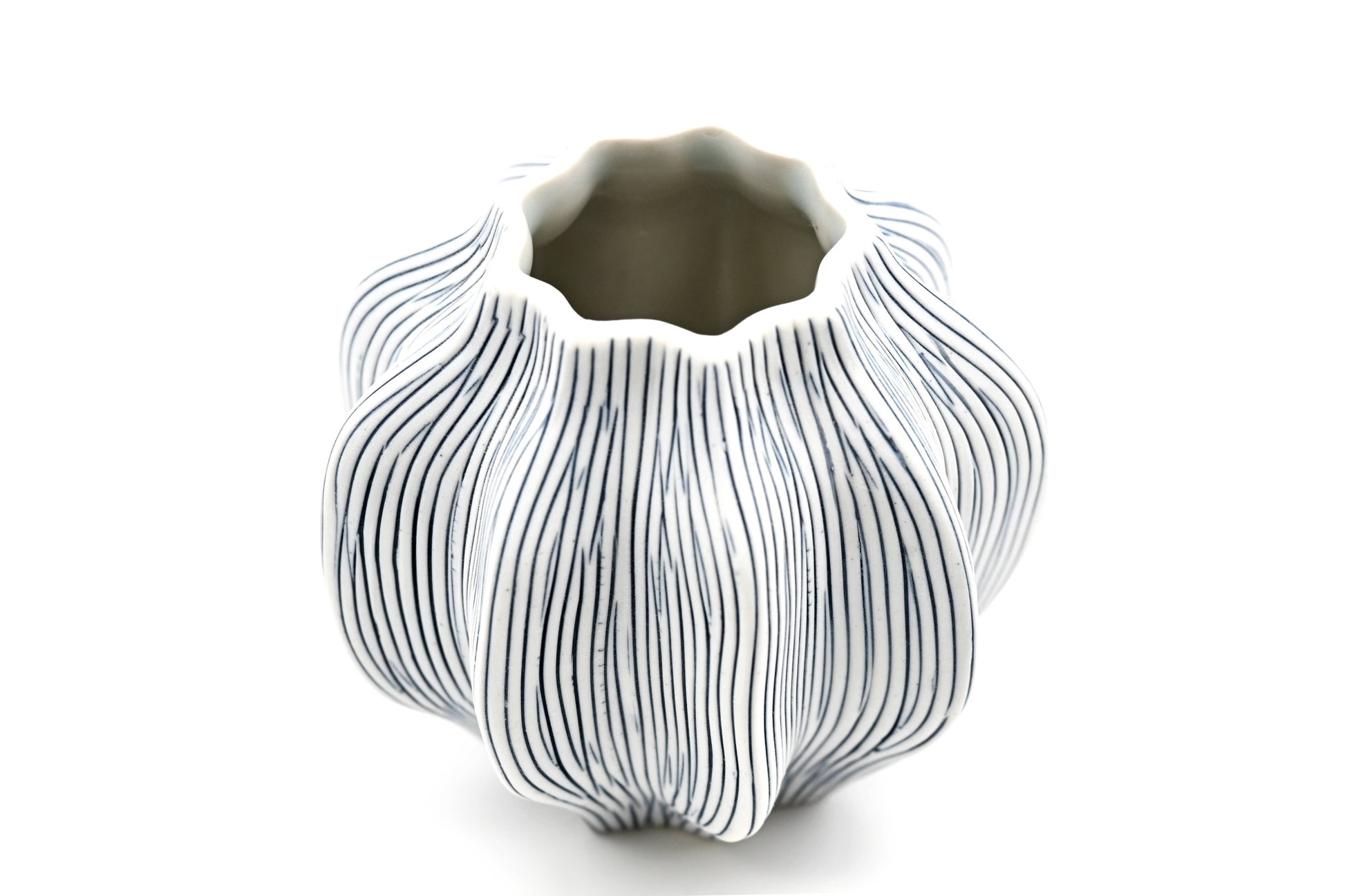 MAFA Blue Stripe Handcrafted Porcelain Vase - r. h. ballard shop & gallery