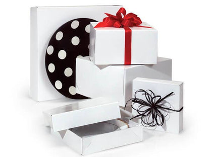 Recycled White Gift Boxes: White / 100 Pack / 4x4x4"