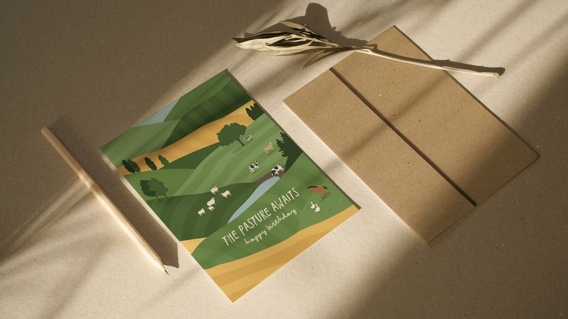 The Pasture Awaits - Funny Birthday Card - Deadpan Humor - r. h. ballard shop & gallery