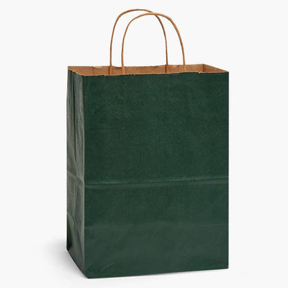 Recycled Kraft Color Paper Retail Shopping Bags: Black / 100 Pack / Rose 5.5x3.25x8.375" - r. h. ballard shop & gallery