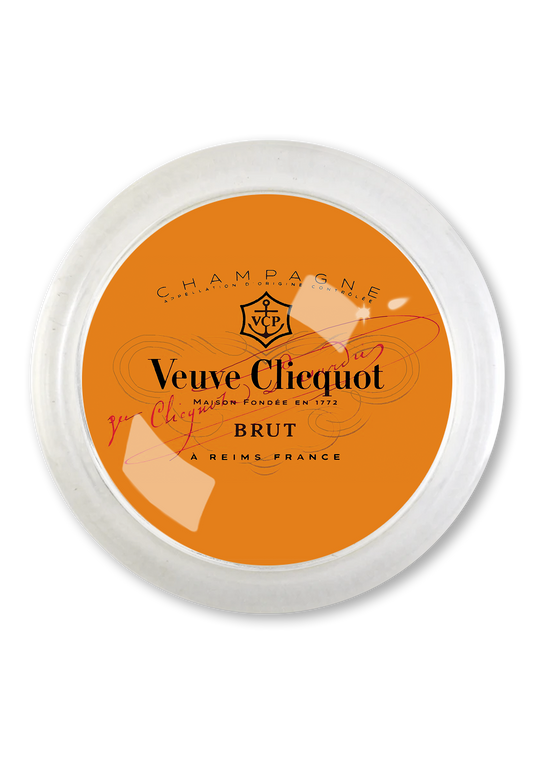 Veuve Clicquot 4" Round Glass Coaster