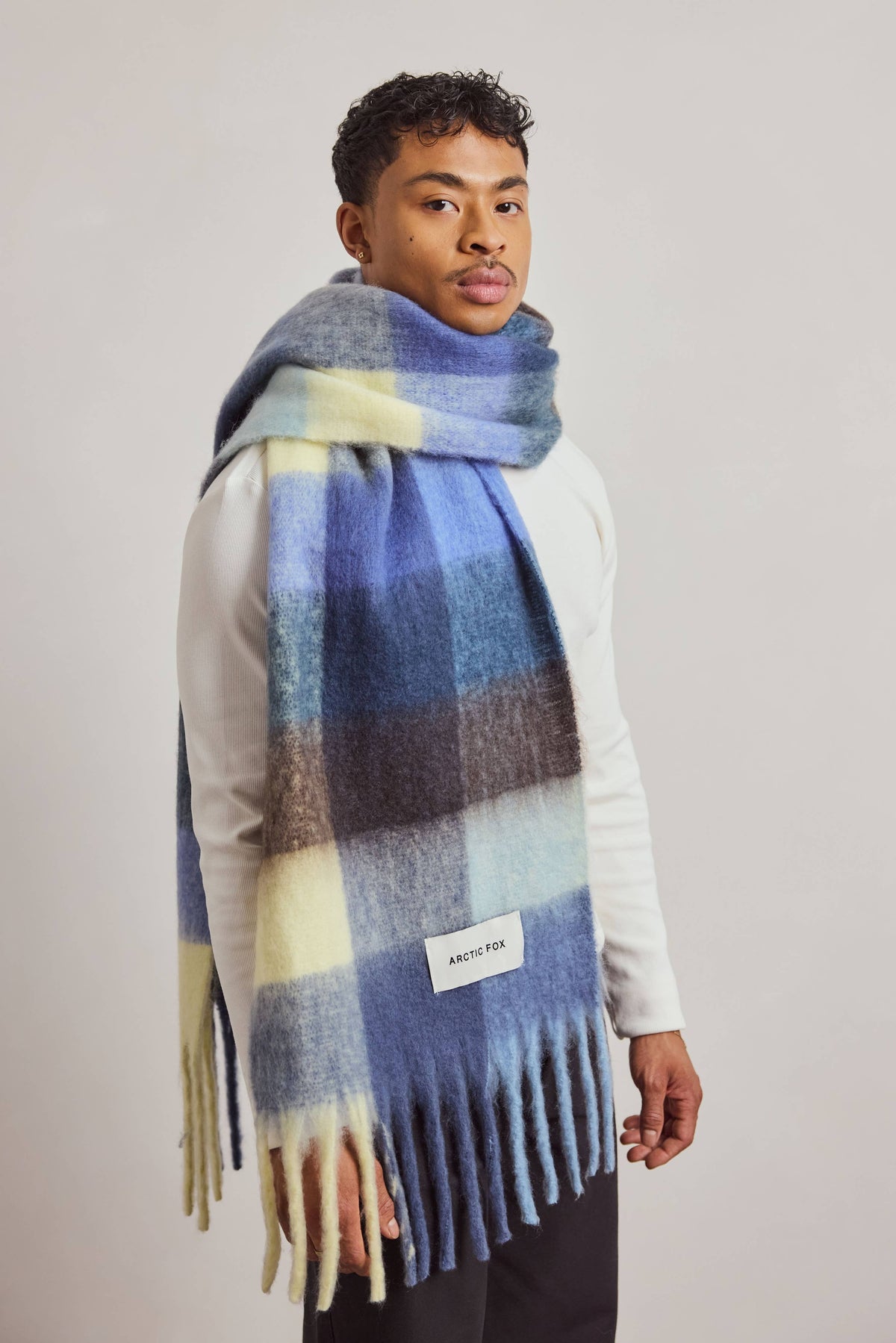 The Reykjavik Scarf - 100% Recycled - Blue Yellow