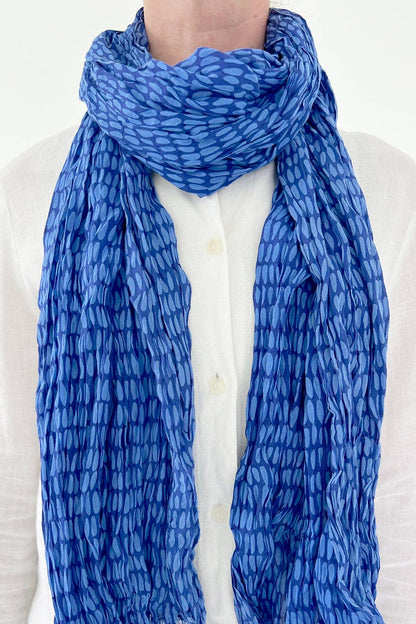 Blue Pod Cotton Scarf - r. h. ballard shop & gallery