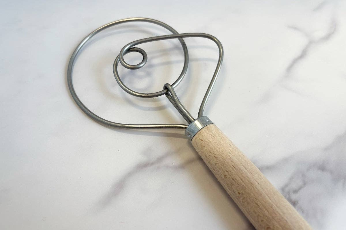 Danish Dough Whisk, Beechwood