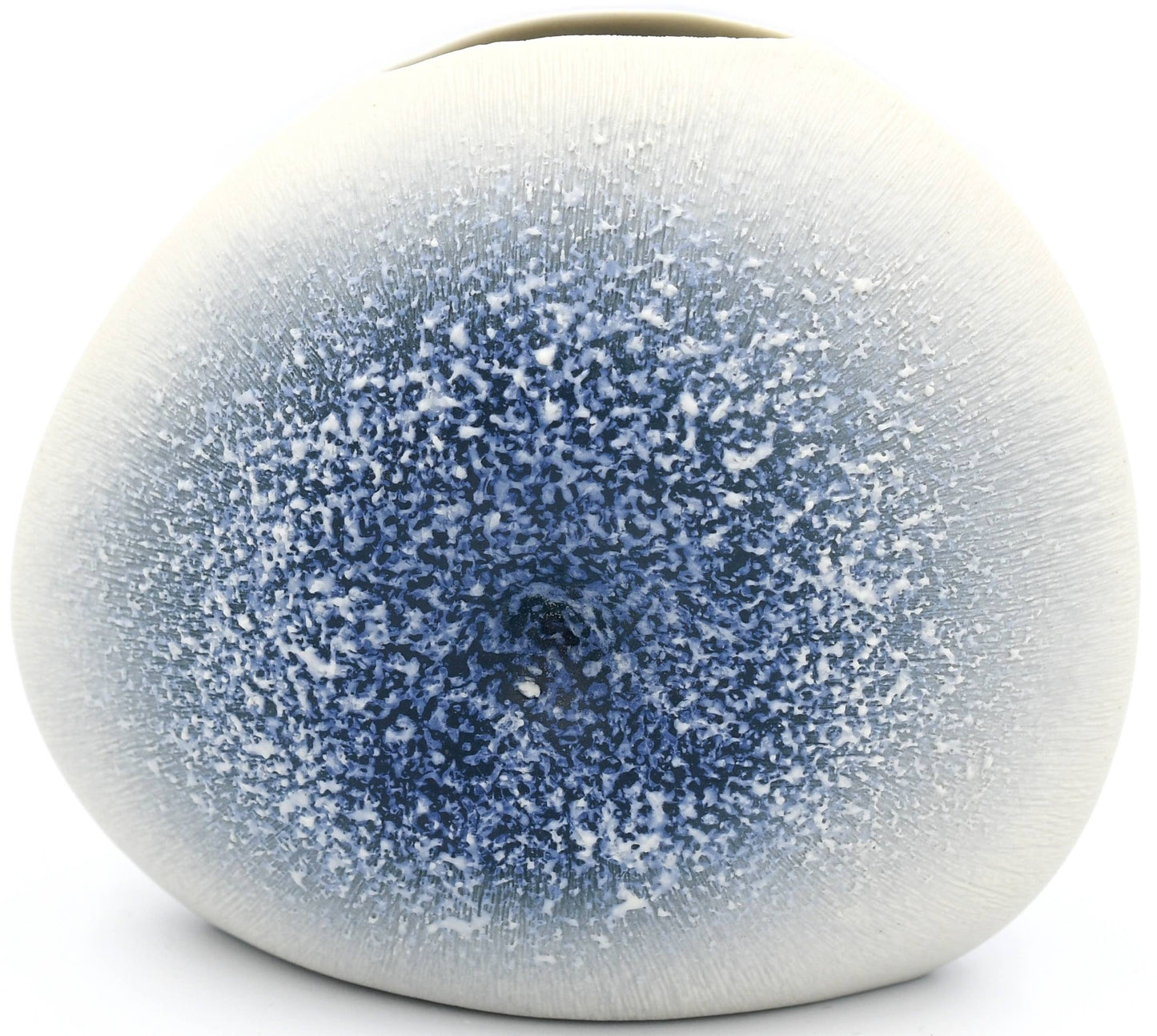 DIVA ROUND S-BLUE Handcrafted Porcelain Bud Vase