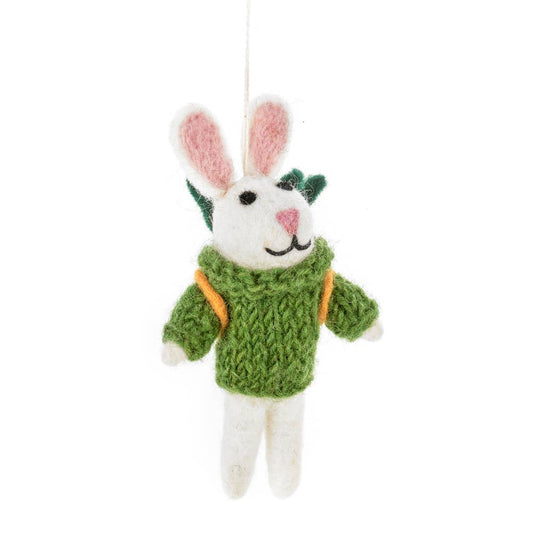 Handmade Felt Ronnie the Rabbit Easter Decoration - r. h. ballard shop & gallery