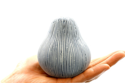 GUGU PEAR Blue and White Stripe Bud Vase
