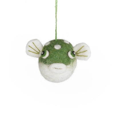 Handmade Felt Puffer Fish Sealife Hanging Dec - r. h. ballard shop & gallery
