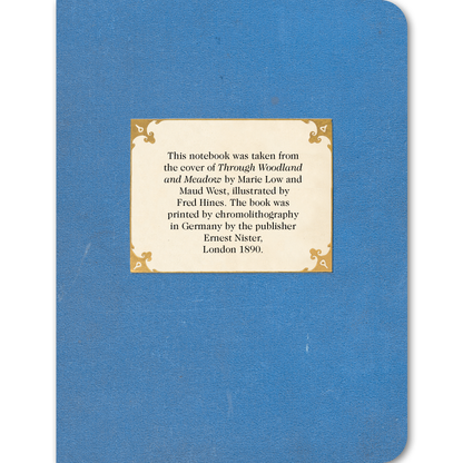 White Roses on Blue - Vintage Book Cover Notebook - r. h. ballard shop & gallery