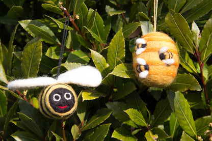 Big Bumblebee Hanging Needle Felt Ornament