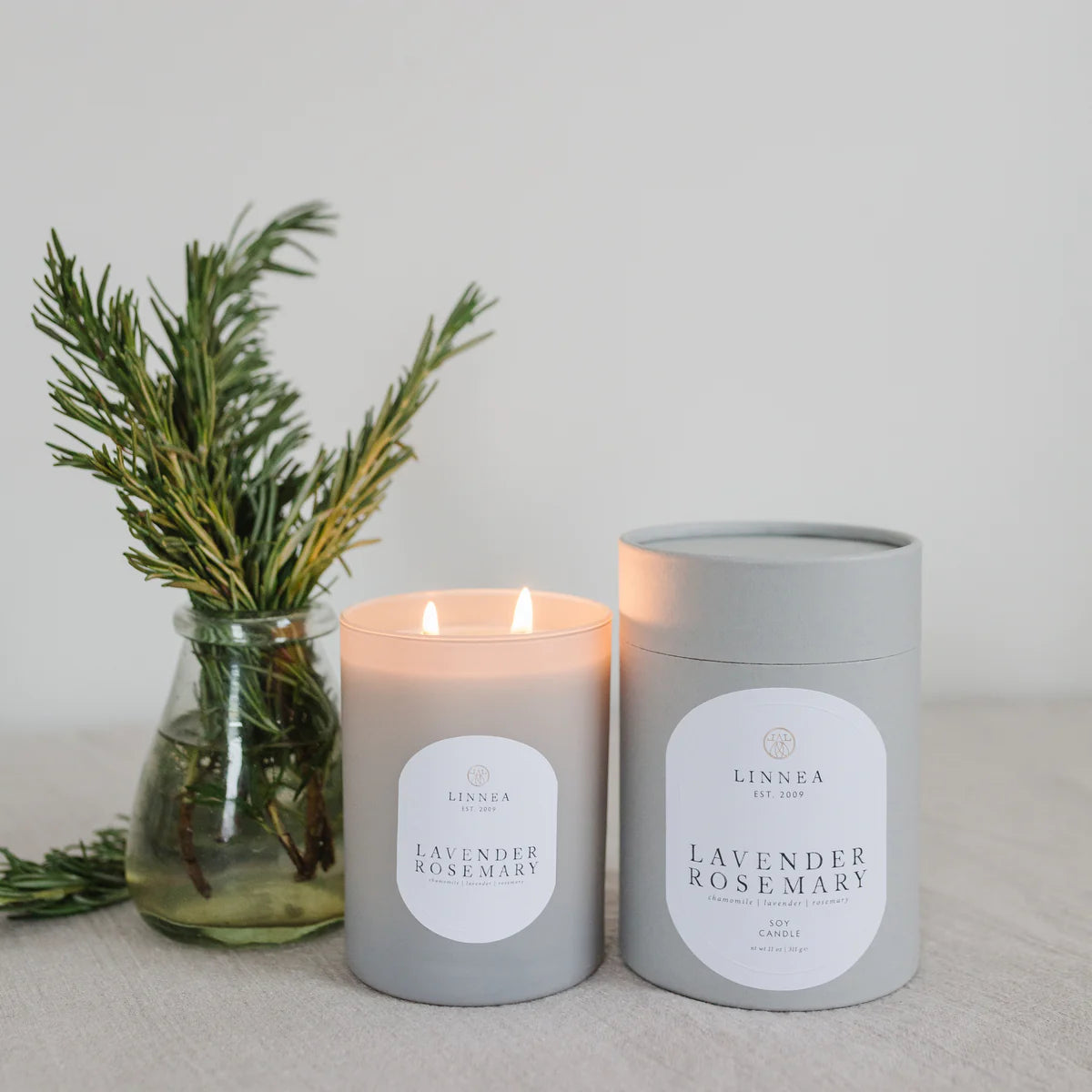 LINNEA Lavender Rosemary 2-Wick Candle