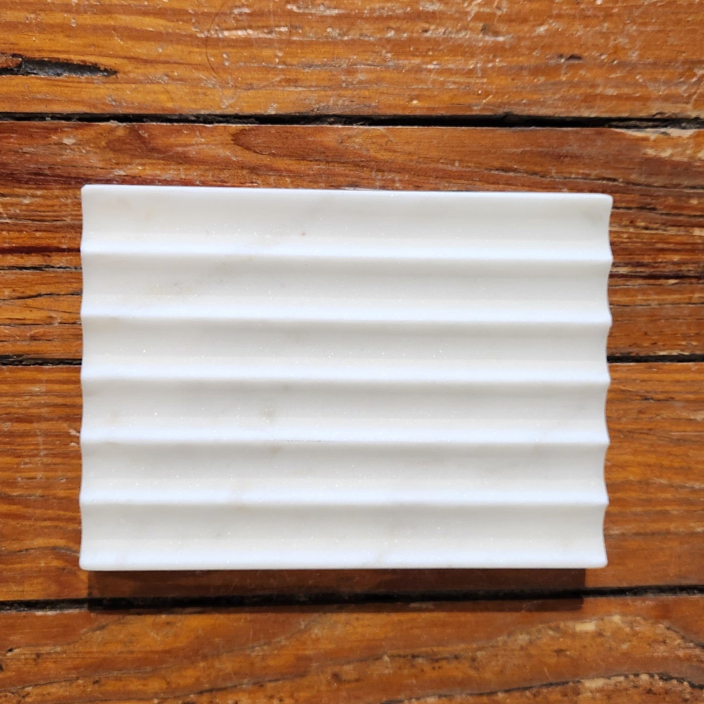 Marble Fluted Rectangle Soap Dish 4"x4.5" - r. h. ballard shop & gallery