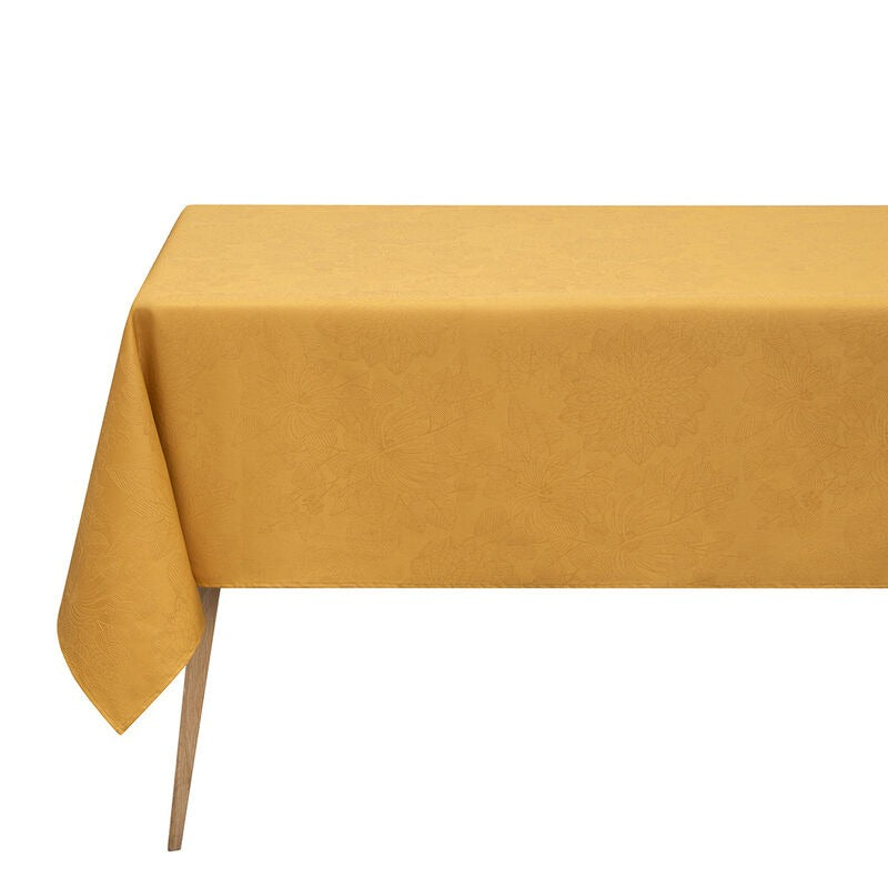 New! Marie-Galante Solid Mustard Yellow Tablecloth COATED