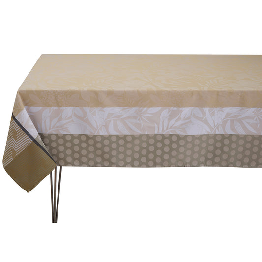 69” x 69" Nature Urbaine Beige Coated Tablecloth
