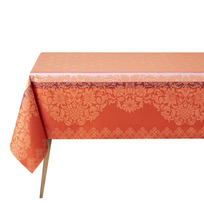 NEW! Mumbai Marigold Orange Tablecloth COATED