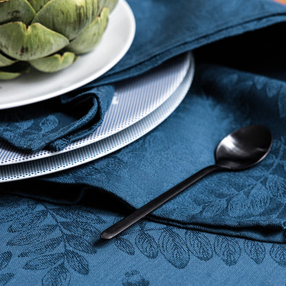 NEW! Vegetal Mood Blue Coated Tablecloth