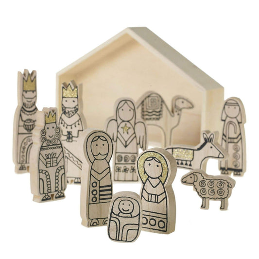 Wooden Nativity Set