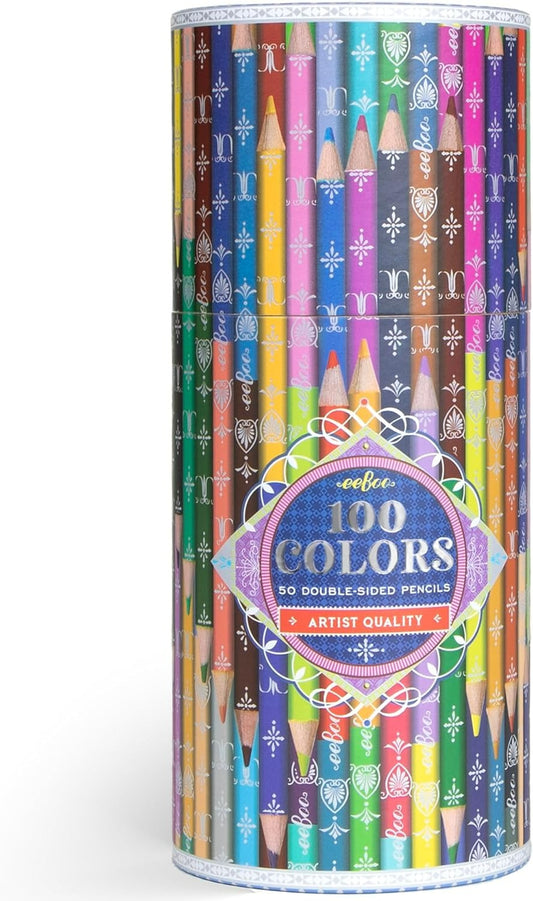 100 Colors - 50 Double-Sided Color Pencils, Adults Artist Quality Pencils