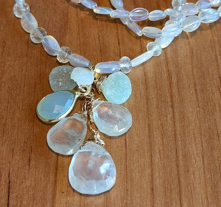 Prehnite & Chalcedony Necklace