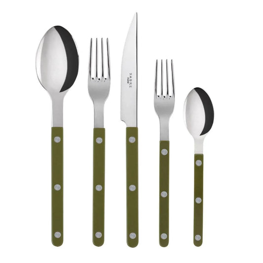 Bistrot Green Fern Five Piece Flatware Set