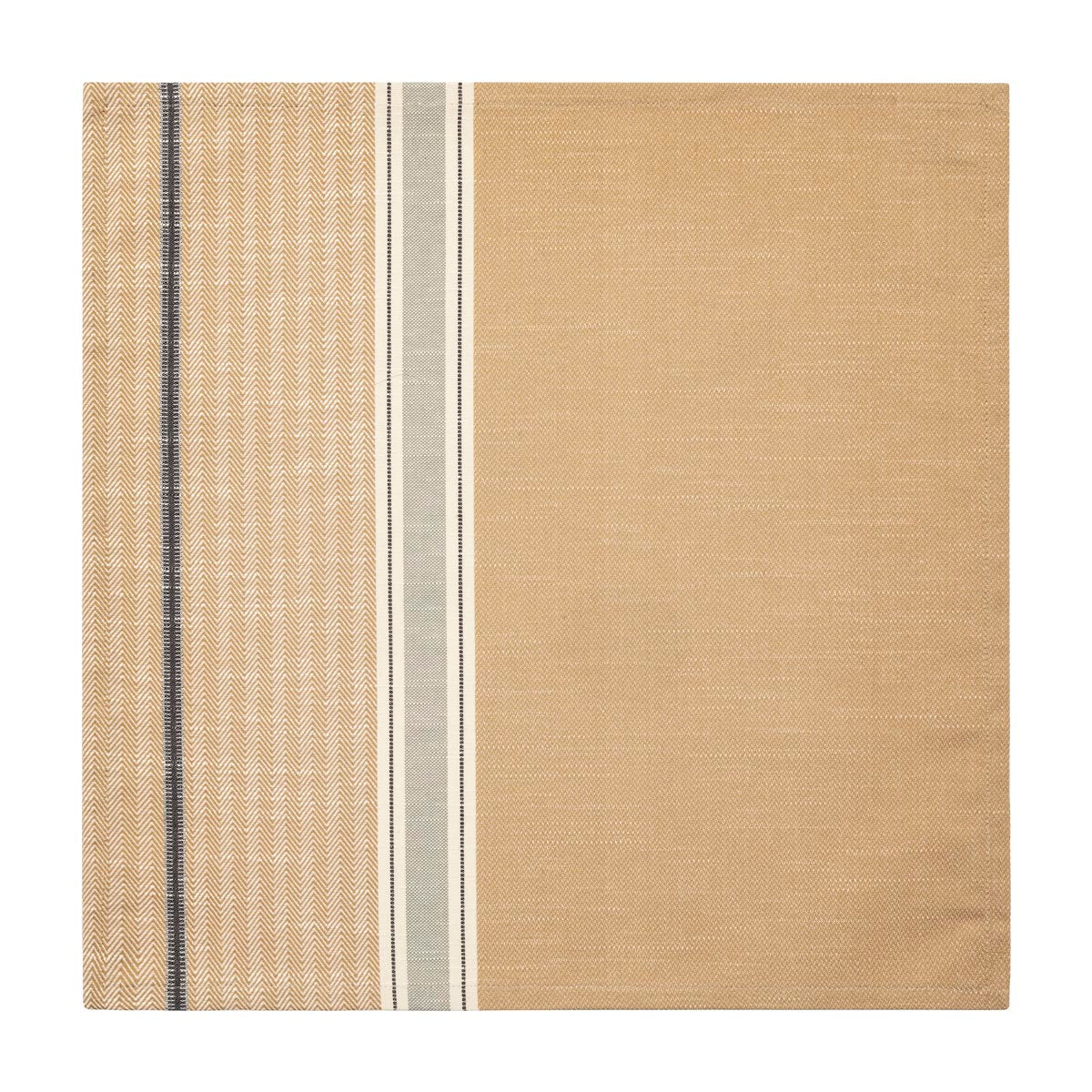 Textured fabric with horizontal stripes on a white background