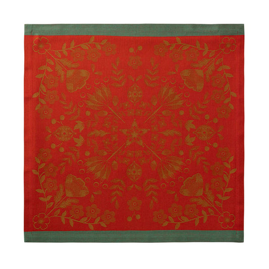 NEW! Holiday Feerie Cotton Red Napkin - Set of 2