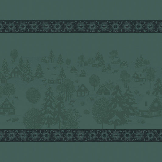 NEW! Sous Les Etoiles Green Cotton Napkin - Set of 2