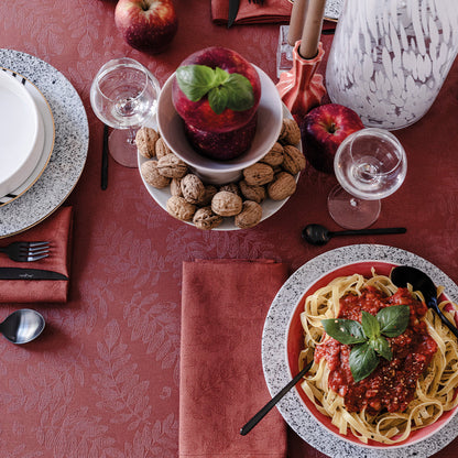 NEW! Vegetal Mood Brick Red Coated Tablecloth