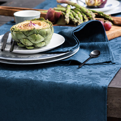 NEW! Vegetal Mood Blue Coated Tablecloth